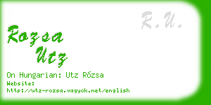 rozsa utz business card